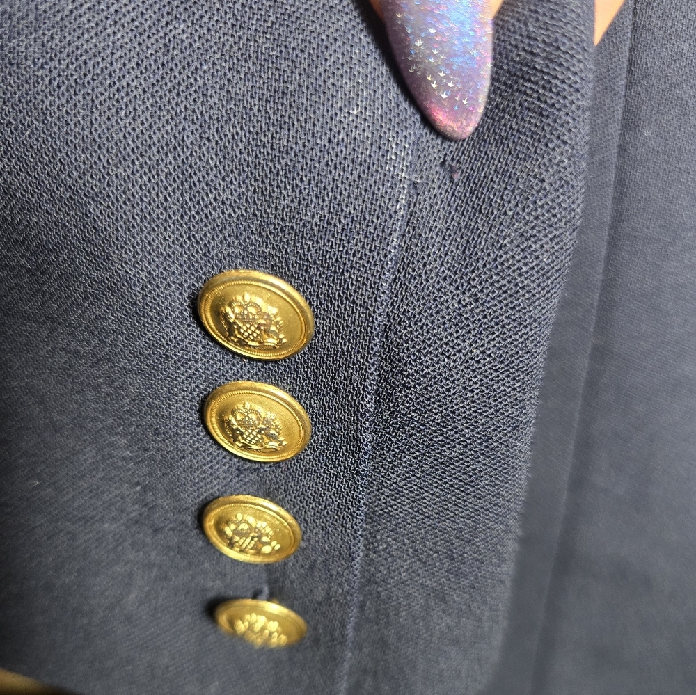 Lauren Ralph Lauren Dark Blue Blazer with Gold Accents - Picture 9 of 9